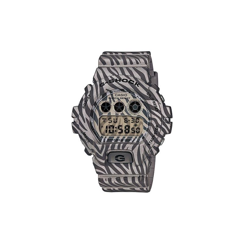 

Casio CASIOG-SHOCK Theme Series Fashionable Street Zebra Stripes Multifunctional Alarm Clock Electronic Fluorescent Lighting Quartz DW-6900ZB-8 сірий колір