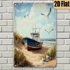 Vintage Metal Poster Boat 8x12 Inch Wall Decor for Garage