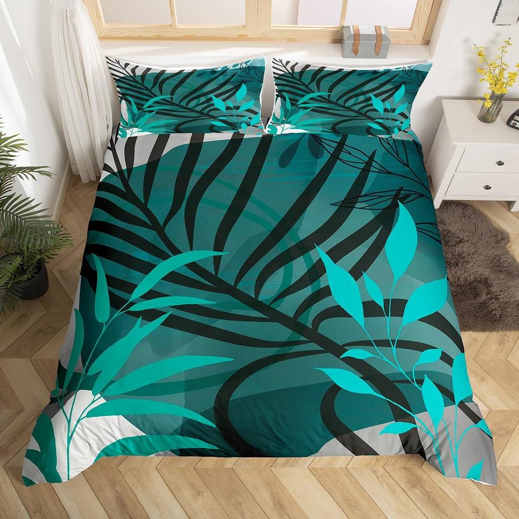 Cartoon Atomic Comforter Cover Modern Mid Century Bed Set, Geometric Polka Dots Duvet Cover Queen Hippie Abstract Bedding Sets