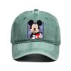Retro Washed Mickey Mouse Print Baseball Cap Men Women Vintage Kpop Snapback Cap Adjustable Breathable Trucker Hat Sunscreen Hat