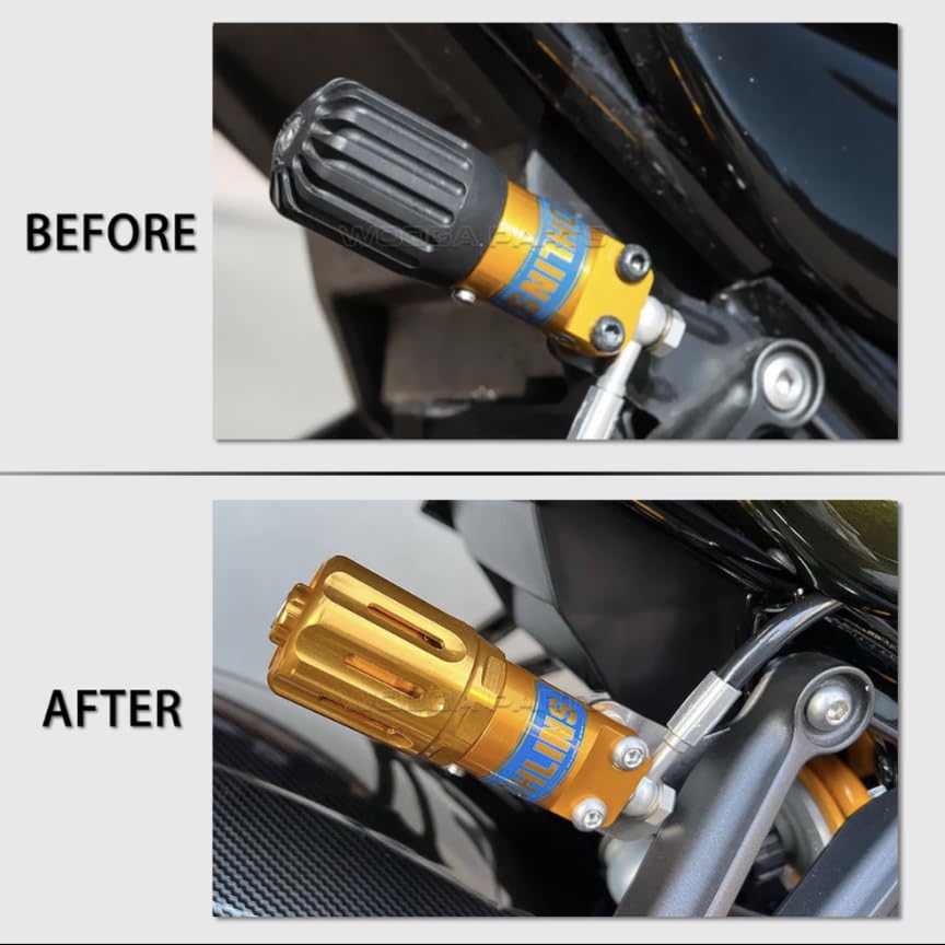 GOLDFAUST Mono Suspension Preload Clip Parts Custom Parts S36, S46, TTX36 Rear Suspension Cover Z900RS Ducati (Black)