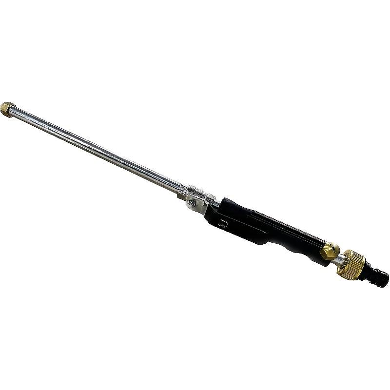 

Heavy-duty High-pressure Cleaning Water Spray Rod, Equipped with Two Nozzles-Made of Durable Aluminum Alloy, Battery-free, Sturdy Structure, Compac чорний
