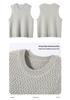 2025 Fall/Winter Women's Round Neck Cashmere Knit Crochet Vest - Loose Pullover Layering Shrug