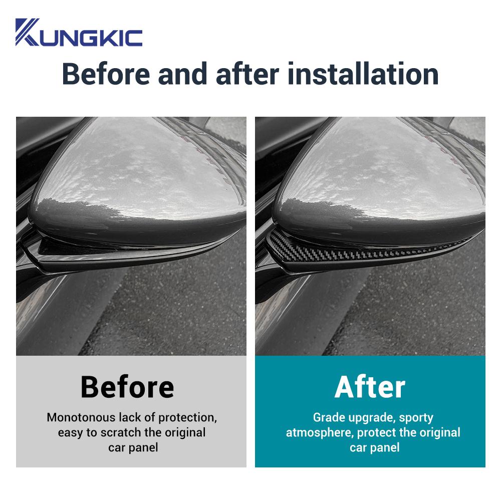 Real Soft Carbon Fiber Sticker For Mazda 3 Axela 2019 2020 2025 2025 2025 2025 2025 LHD RHD Car Rearview Mirror Strip Decor Trim