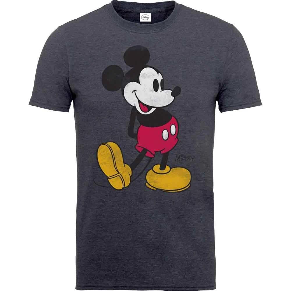 Disney Mickey Mouse Vintage (Charcoal) T-Shirt (Small) S