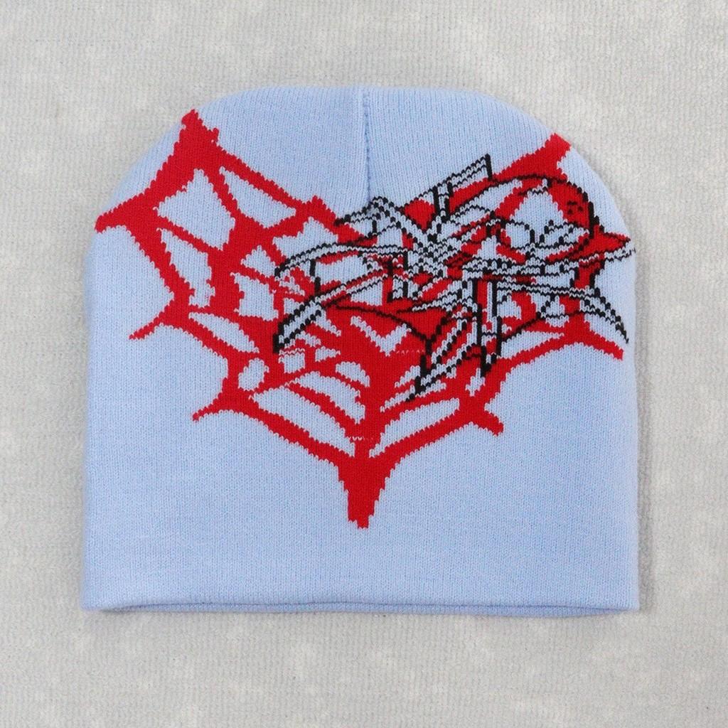 Heart Shape Spider Web Pattern Knitted Cap Winter Warm Fashionable Gift Casual