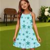 Children's Summer Casual Fashion Round Neck Solid Color Sleeveless Dress