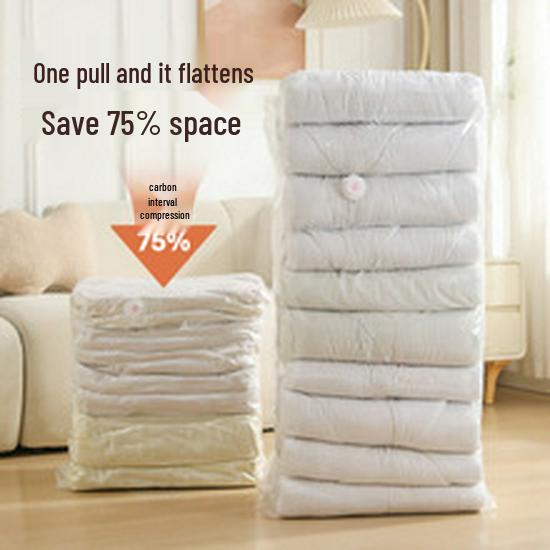 Thickened 3D Vacuum Compression Bag for Clothes, Quilts, and Jackets - Large Size