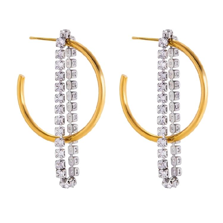 

Trendsetting Earrings With Elegant Color Blocking And Dynamic Fringe Detail Suitable For All Outfits 1
