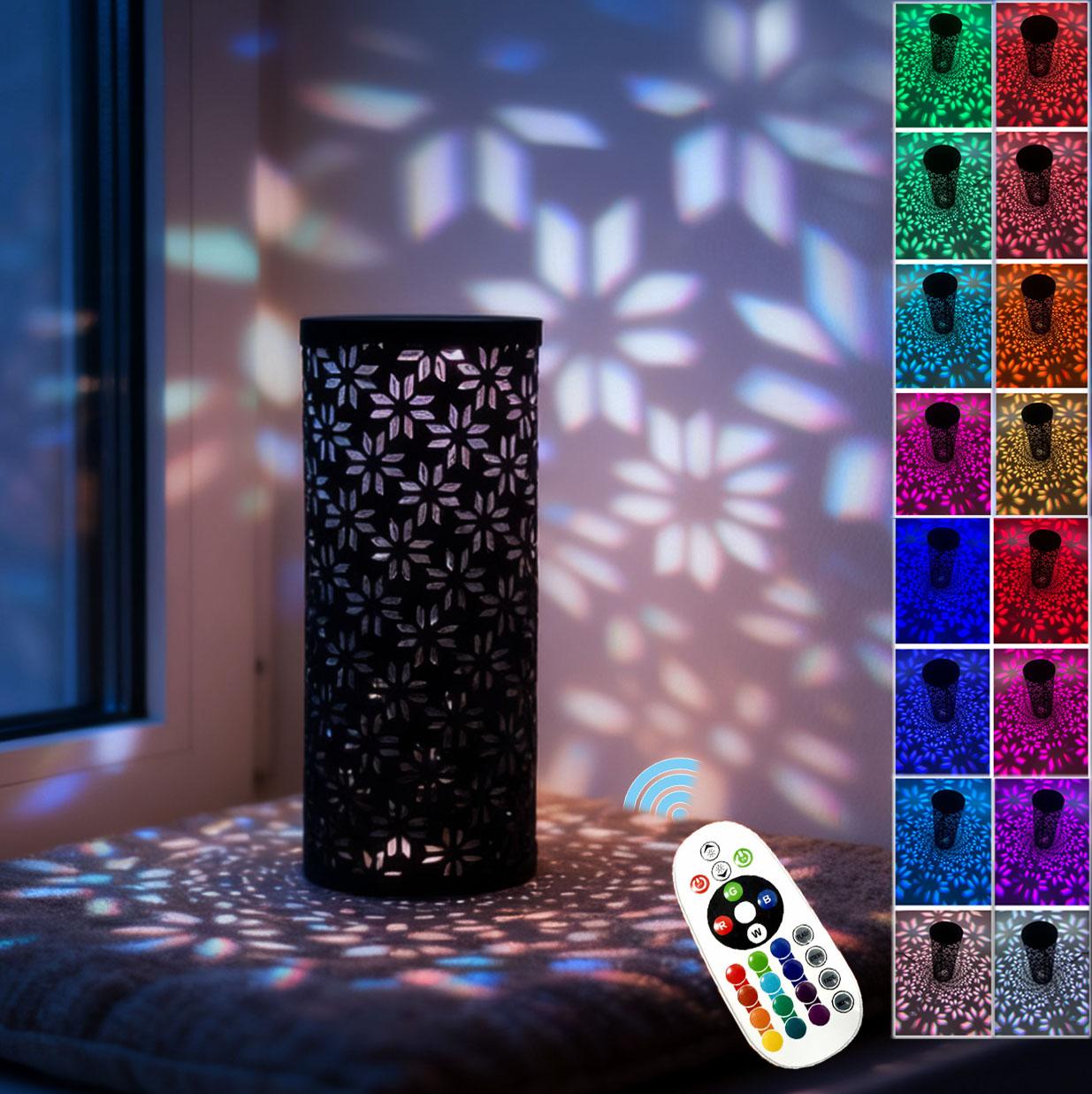 

Creative metal desk lamp with a small flower shape, perfect for bedroom projection, party and wedding decoration atmosphere чорний