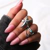 Pop Accessories Vintage Silver Starfish Arrow Turquoise Wave Three-Piece Women'S Set Ring