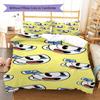 Cuphead Cute Cartoon Pattern Bedding,Quilt Set Quilt Cover Pillowcase Home Birthday Gift (1 * Duvet Cover + 2 * Pillowcase, Without Core)