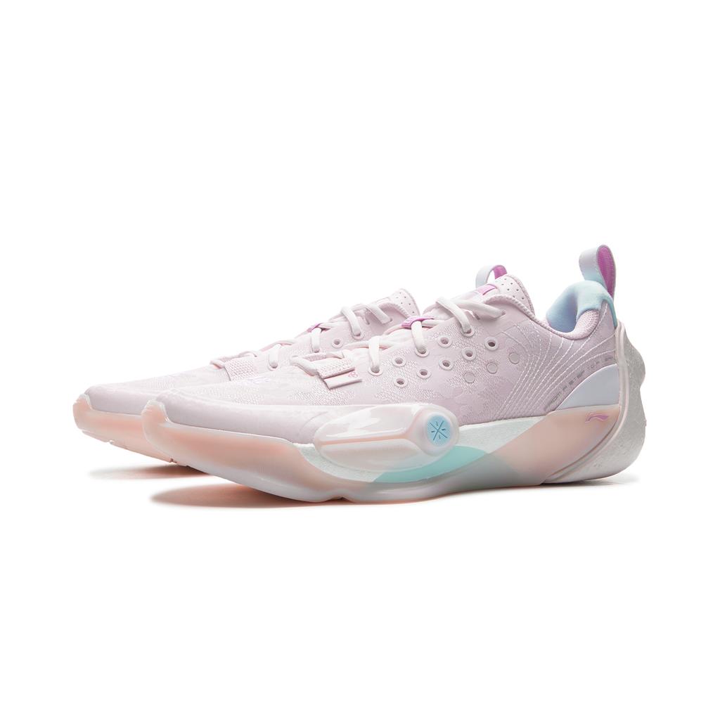 New LiNing Full City 13 Cushioning, Slip Resistant, And Breathable Low Top Basketball Shoes Men's Plain Purple Pink ABAV017-3