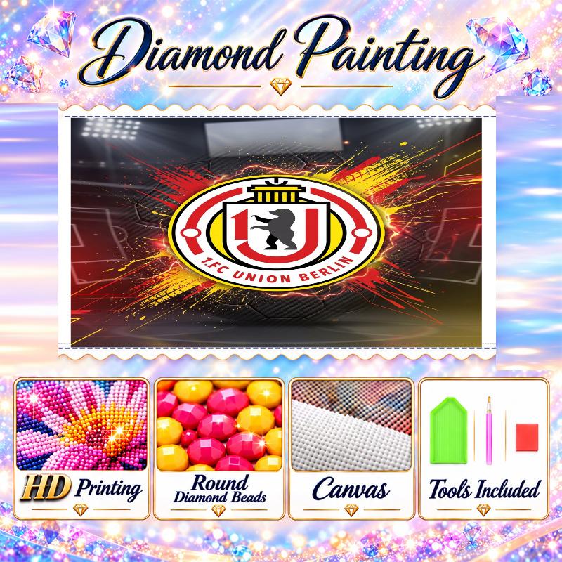 Union Berlin FC Diamond Painting Kit 5D Full Drill DIY Diamond Mosaic Wall Art Home Decor