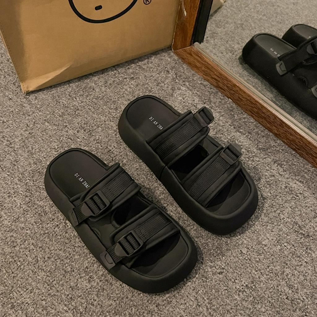 Sports cool slippers women's outer wear summer new thick-soled heightening slippers Roman shoes versatile original style sweet and cool women's shoes