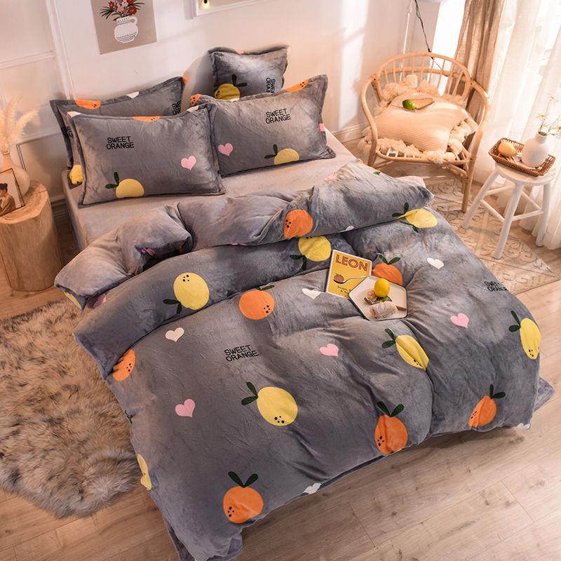 

Зимний толстый флисовый пододеяльник, супер мягкий теплый пододеяльник, домашний декор, мягкие теплые комплекты постельного белья 4pcs Queen