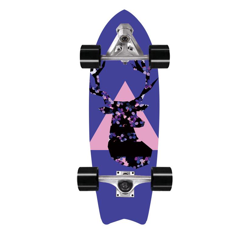 32 אינץ' סקייטבורד גלישה ללא דוושת זנב דוושת CX7 Bridge Brush Street למתחילים למתחילים לתרגול סקי גלישה