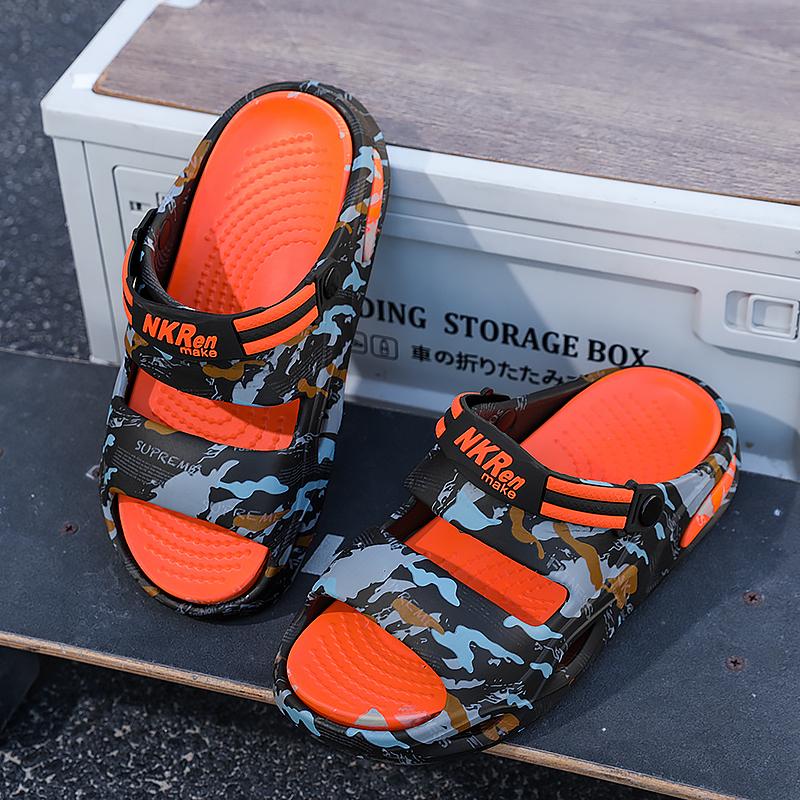 Men's and Women's Sandals New Large Size EVA Platform Slippers Men's Casual Sports Couples Punk Sandals Beach Shoes Slides