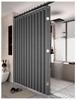 Bathroom Folding Linen Shower Curtain with Magnets Waterproof Suitable for Walk-in Shower Does Not Include Telescopic Rod