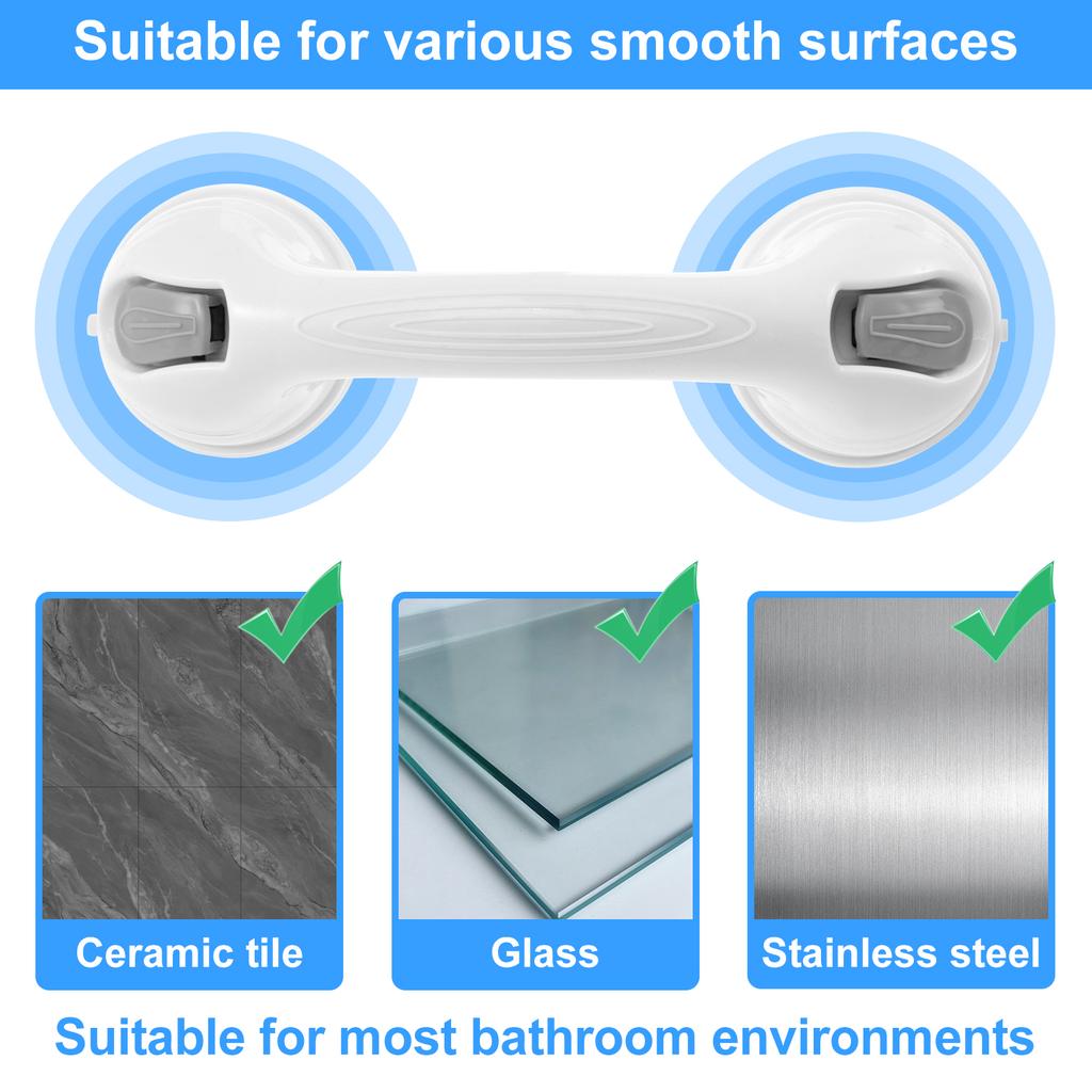1/2Pcs Shower Grab Bars Non-slip Support Handle Bathroom Safety Grab Rod Handles for Elderly Kid Punch Free Suction Cup Handrail