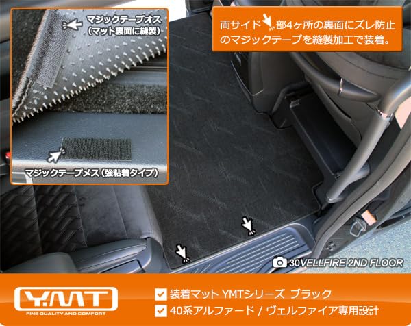 40 Series New 2nd Row Rug Mat 3rd Row Rug Mat 2nd Row Passenger Aisle Mat YMT Series Dark Alphard/Vellfire (M/L Size) + + (M Size, Gray)