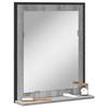 VidaXL Bathroom Mirror with Shelf, Makeup Mirror, Cosmetic Mirror, Vanity Mirror, Modern, Sonoma 842419