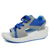 Comfy Platform Mesh Shoes Woman Summer Open Toe Cut Out Net Sneakers Ladies Casual Thick Sole Lace Up Sport Sandals Plus Size