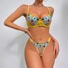"Set Lingerie Sexy in Rete Ricamata e Raso Due Pezzi"