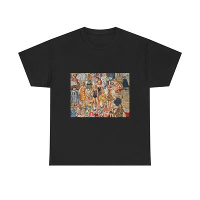 Vintage Papierpuppen T-Shirt Retro Tee Unisex Shirt Retro Scherenschnitt Kleidung