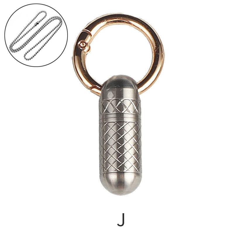 Waterproof Capsule Travel EDC with Necklace Portable Titanium Alloy Mini Medicine Seal Bottle Outdoor Survival Pocket Pill Box