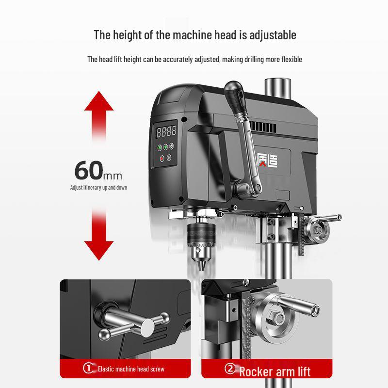 High-Precision Brushless Bench Drill with Digital Display for Home Use