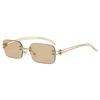 GM metal rimless glasses Y2K Spice Girl concave flat glasses nerd water silver sunglasses 8027 batches