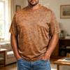 Men's Big Size Comfortable Breathable Casual Loose Fit T-Shirt Soft Fabric Crew Neck Short Sleeve Top for Everyday Wear
