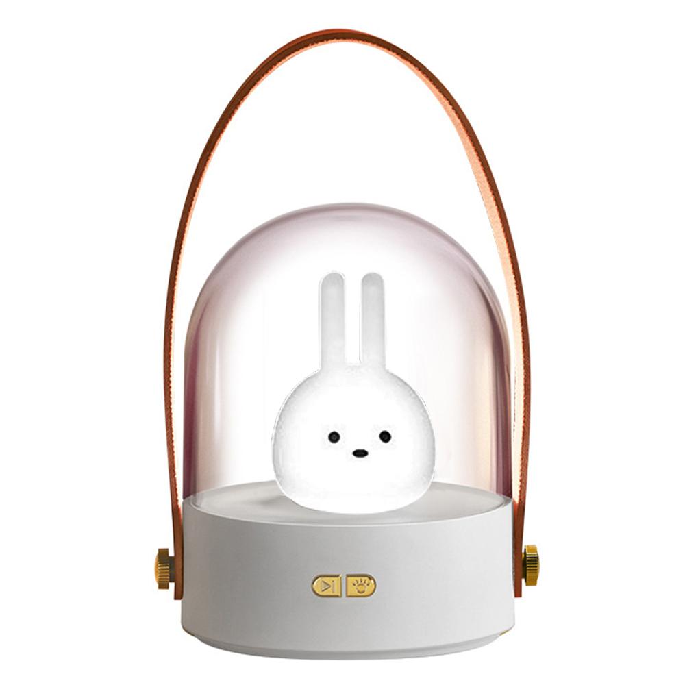 

YPH-0119 Portable Pet LED Light Bluetooth-compatible Music Box 3D Night Light Rabbit