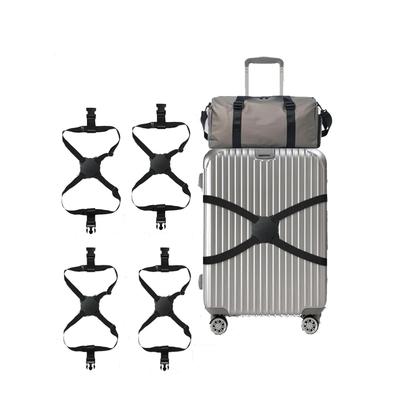 Suitcase Straps, Bands/Lock Straps for Travel Carry-on Cases, Secures Carry-on Bags, Travel Accessories, Luggage Securement Bands, Anti-Pinch Buckles,