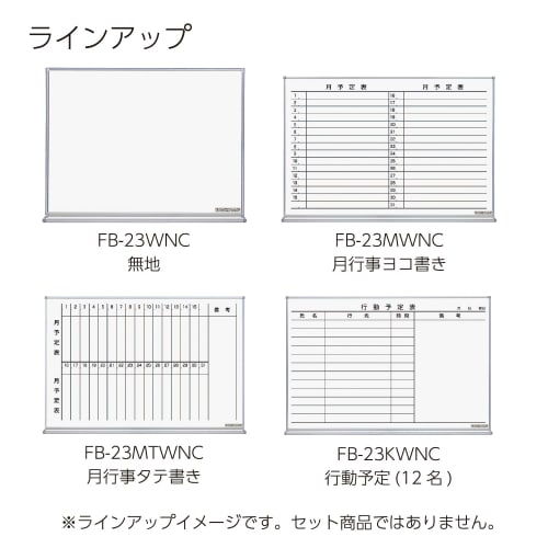 KOKUYO Whiteboard Enamel Monthly Vertical Ruled FB-23MTWNC