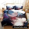 Genshin Impact Arlecchino Cartoon Poster Sheets Quilt Covers Bedding Dormitory Sheets Bedding Set Soft Warm Bedding Set741