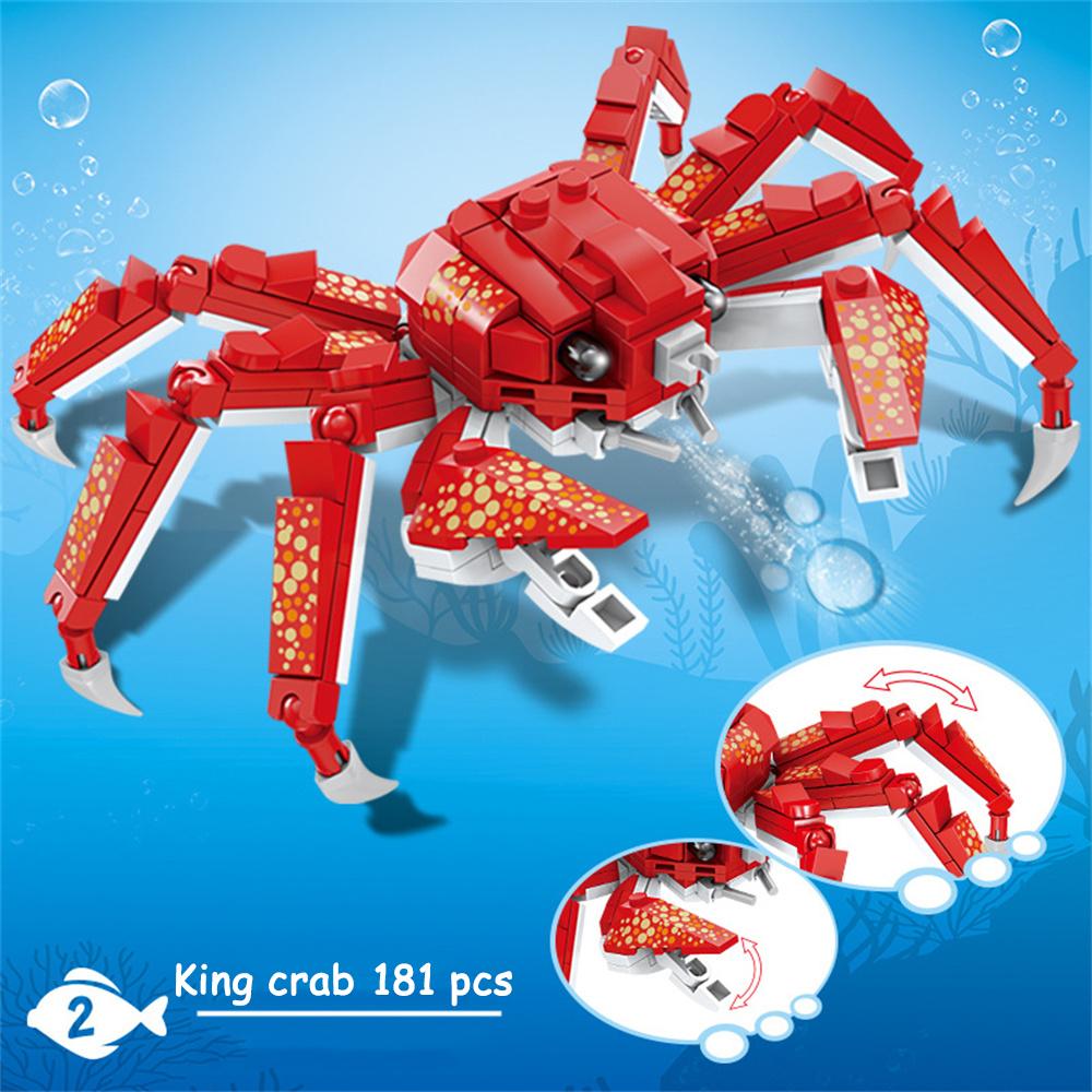 

Marine Life Skin Shrimp Hermit Crab Mini Particle Building Blocks - Marine Toys, Children s Assembly Puzzle DIY Model Biology in-bag