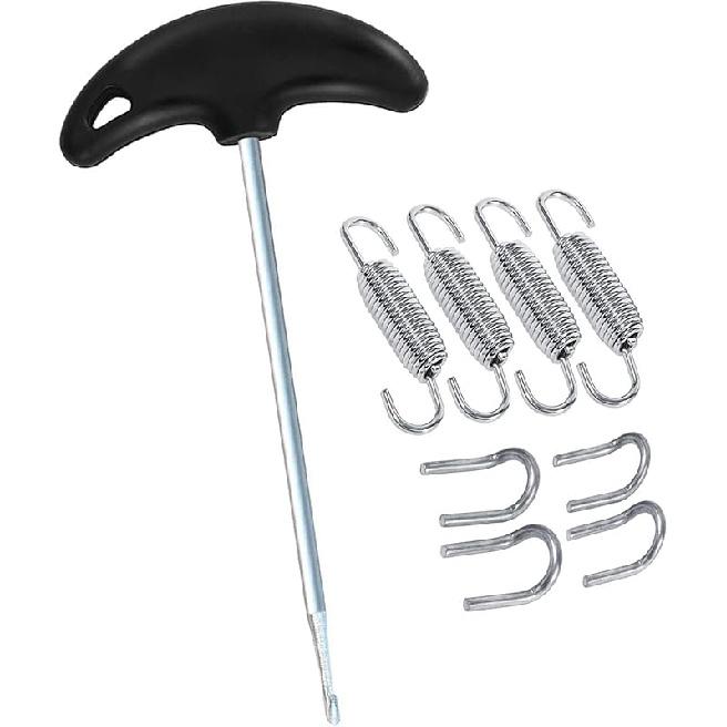 Motorcycle Exhaust Springs 58 Mm/2.28", Exhaust Pipe Muffler Swivel Springs, Exhaust Spring Hook Fasteners, Exhaust Pipe Spring With Swivel Hooks Set