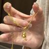 Retro and Minimalist Chinese Style Stereoscopic Glossy Gourd Necklace New In Irregular Tassel Pendant Party Fine