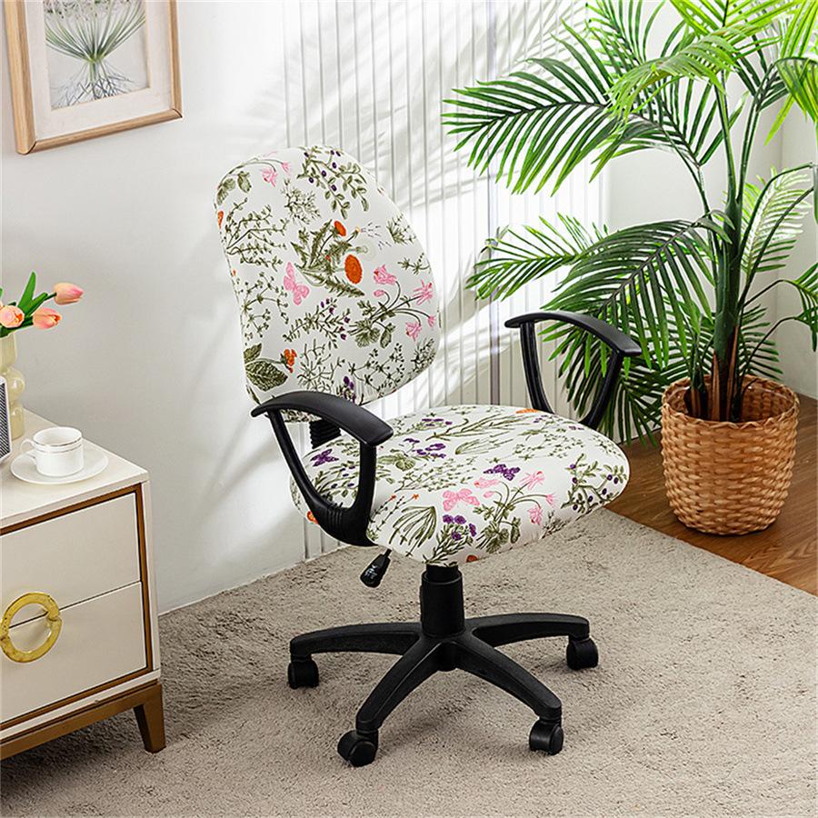 Elastic Split Chair Cover Office Lift Swivel Chair Cover Household Split Computer Chair Cover Non-Slip Seat