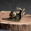 Solid Copper Snail Ornaments Brass Simulation Animal Figurines Tea Pet Miniatures Home Decorations Feng Shui Gift Figurines