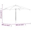 VidaXL Parasol de jardin avec mât en bois bleu azuré 300x300x273 cm 363198