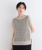 INDIVI Openwork Knit Vest 12719437 Black 05 Knit/Sweater [Washable/Paper Yarn] Women's (019) (XXS)