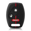 3 button Silicone Car Key Fob Case for Honda Civic 4D Jazz Gr8 CR-V SRV FRV Fit CSX Chord 7 Accord Emblem Extra Screw Protection