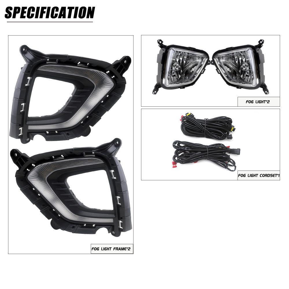 Compatible Fog Light Assembly for Modern ix25/Creta 2017-2020 Models