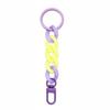 Matte Acrylic Chunky Chain Keychain Macaroon Color Keyring Bag Charm  For Women