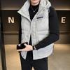 Trendy 2025 Men's Hooded Down Vest - Korean Style Autumn/Winter Outerwear