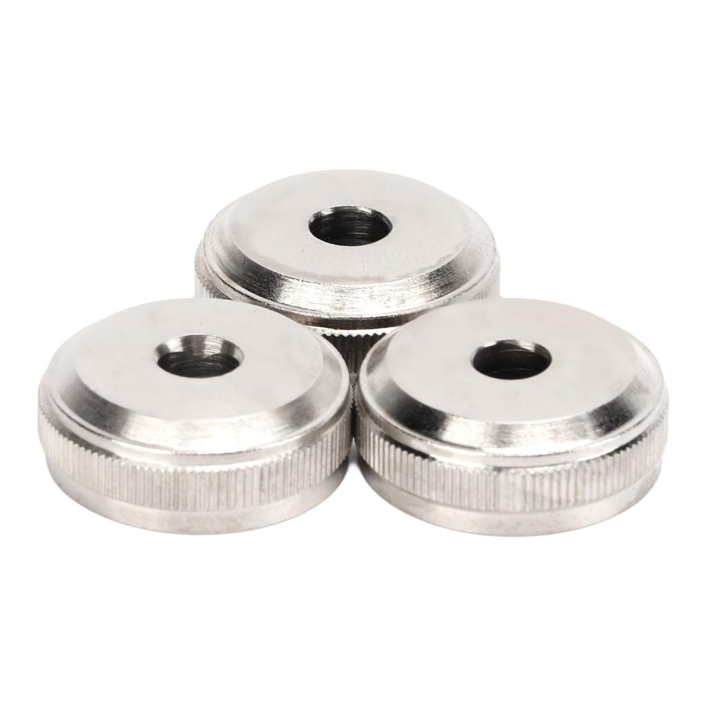 3Pcs Trumpet Valve Cap Metal Silver Screw Piston for Trumpet Replacement Musical Instrument Accessories Trumpet Bottom