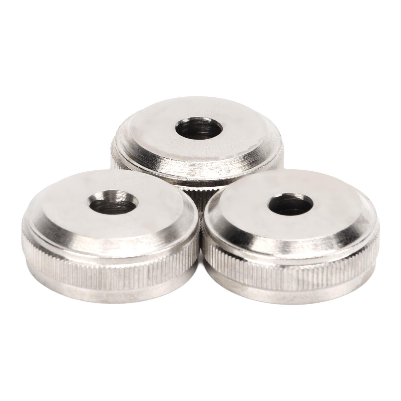 

3Pcs Trumpet Valve Cap Metal Silver Screw Piston for Trumpet Replacement Musical Instrument Accessories Trumpet Bottom